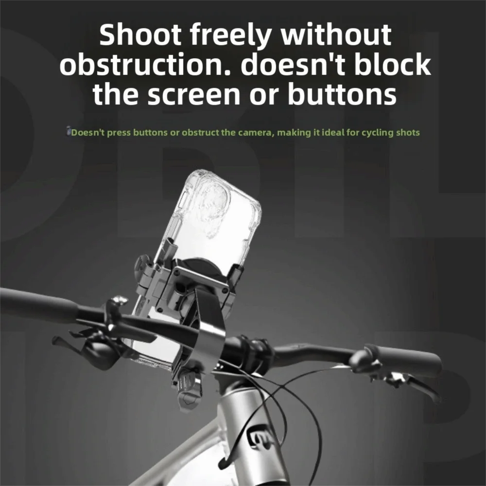 Supporto per telefono montato su manubrio/specchietto retrovisore con supporto per ciclismo anti-vibrazione per assorbimento degli urti universale multifunzionale