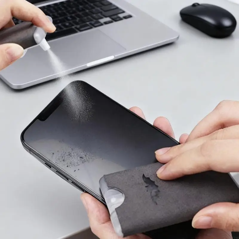 

Universals Screen Cleaner Liquid For Electronics Removes Oil Dust Residues Reusable Plastic Sprayer Home Office Travel Use F19E