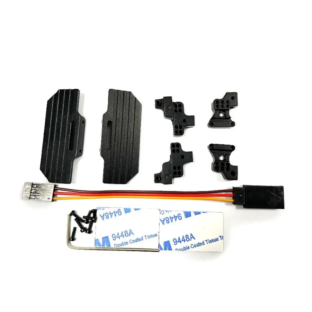 

7 шт. 1/24 Прочные боковые педали из алюминиевого сплава для радиоуправляемых моделей, для SCX24, запчасти и аксессуары для радиоуправляемых машин