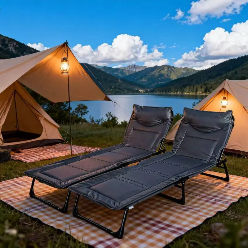 

Single Person Portable Foldable Recliner Bed For Home Office Camping Hospital Use-No Installation Needed For Outdoor