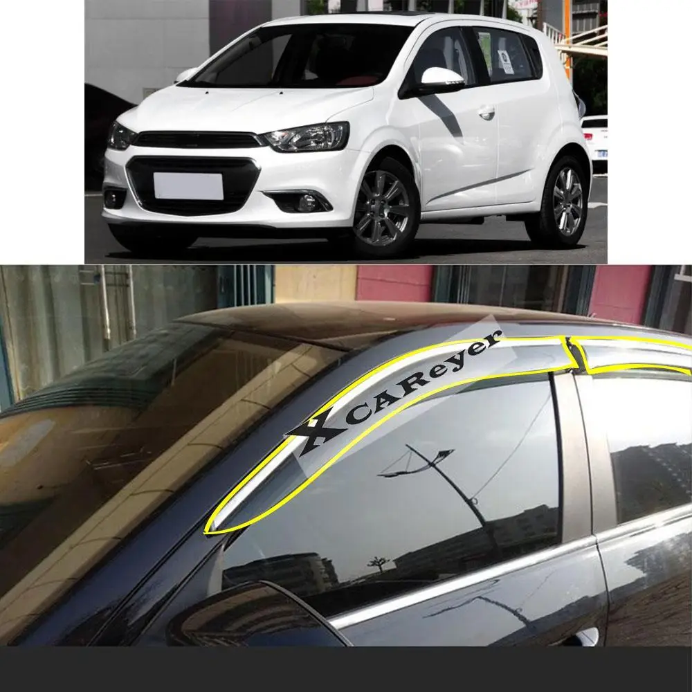 For CHEVROLET AVEO Hatchback 2011 2012 2013 2014 2015 Car Sticker Plastic Window Glass Wind Visor Rain/Sun Guard Vent Parts