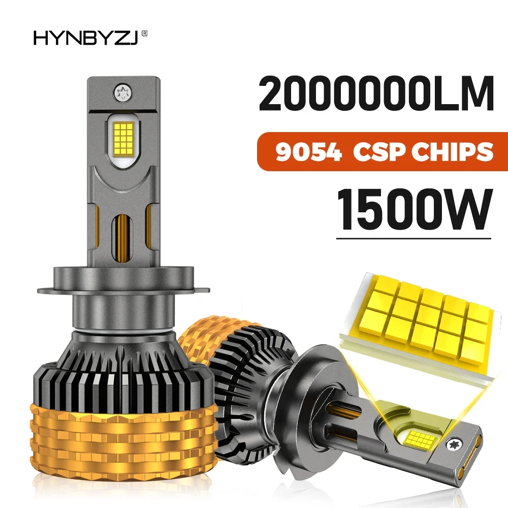 

HYNBYZJ H11 Светодиодные фары 1500 Вт H4 LED CANBUS 6000K H17 H1 H3 9005 HB3 9006 HB4 9007 9008 9012 Автомобильные фары высокой мощности