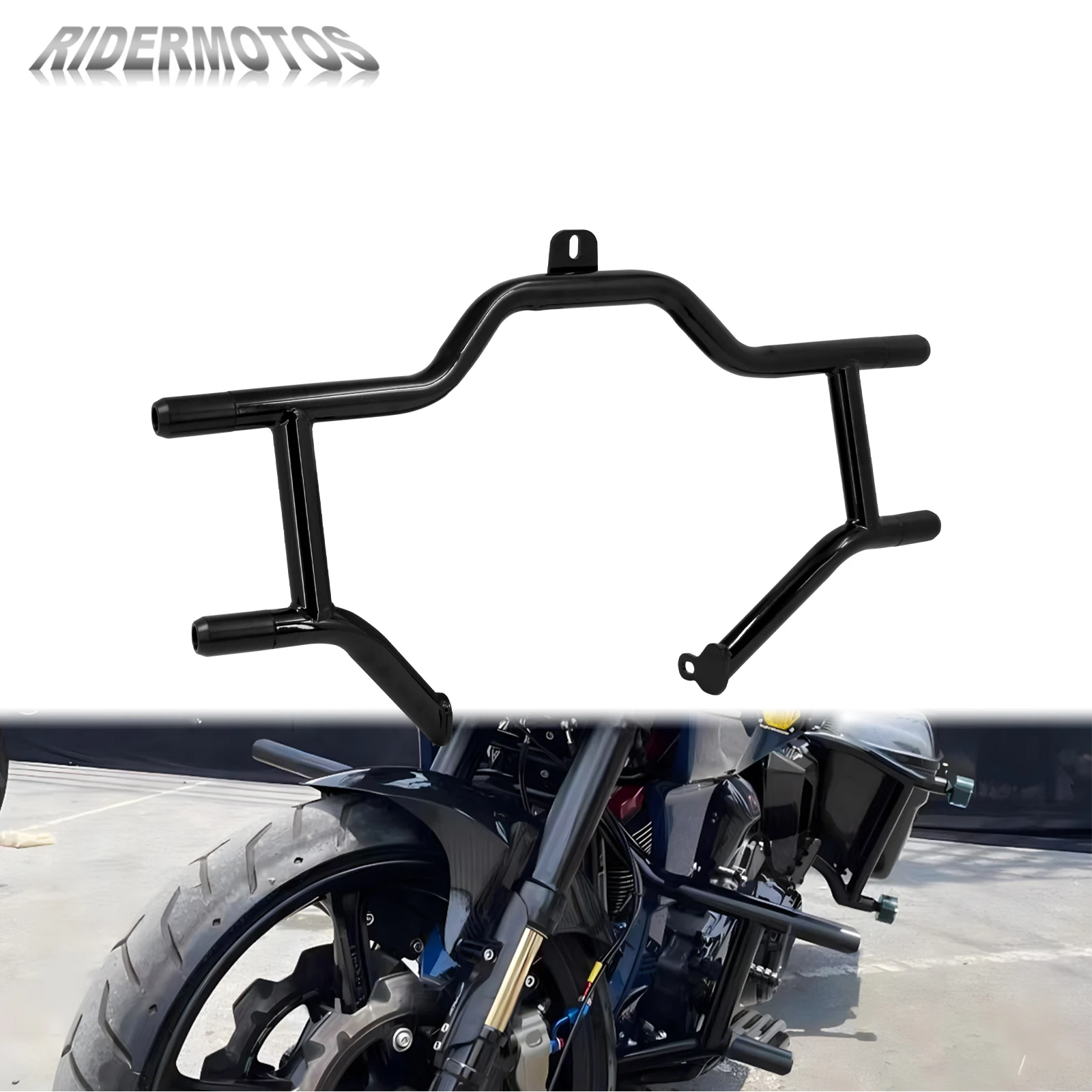 

Motorcycle Crash Bar Highway Front Engine Guard Bar For Harley Touring Electra Road Glide FLTR FLHTK FLHX FLHTCU 2009-2024 Black