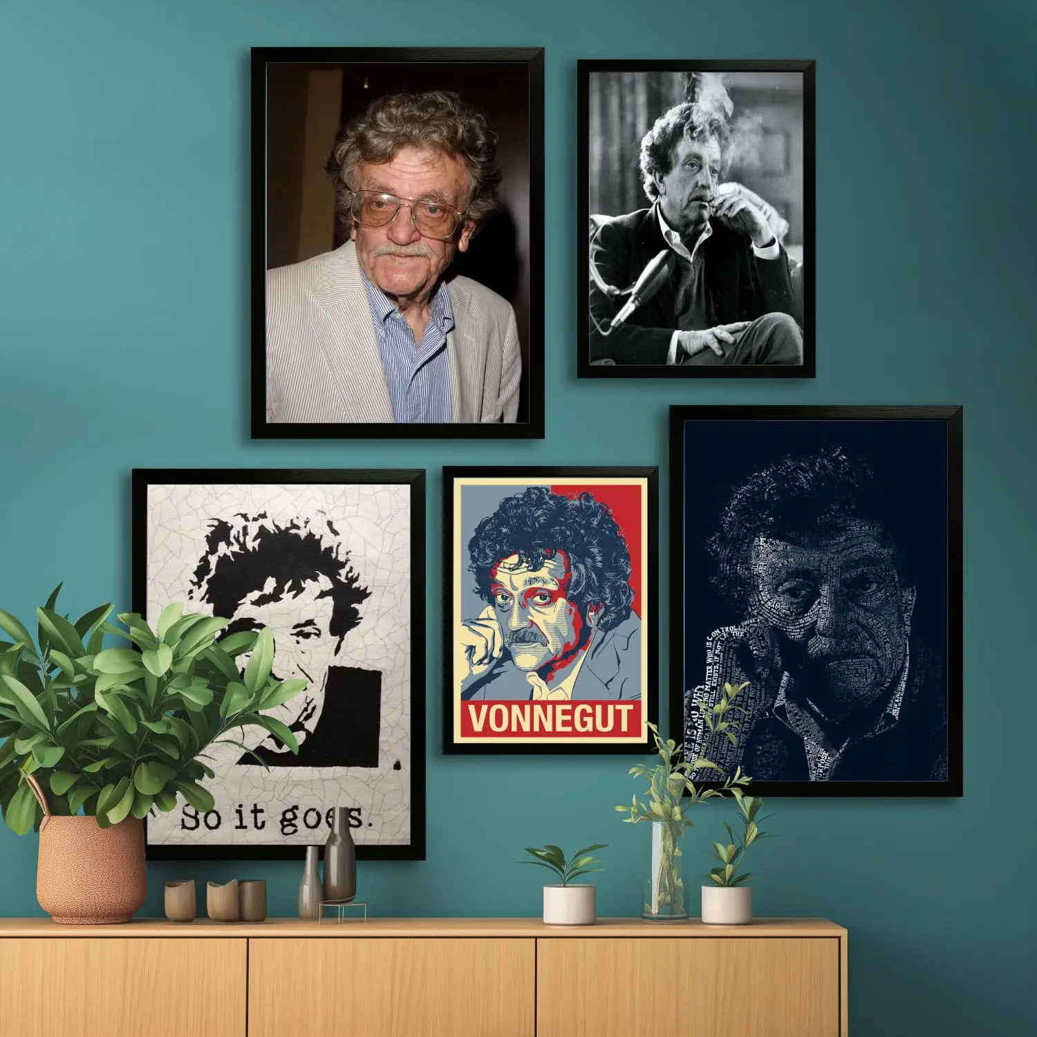 

kurt vonnegut Canvas Art Poster, Wall Art Picture Print, Modern Family Bedroom Decor Posters,Decorative painting
