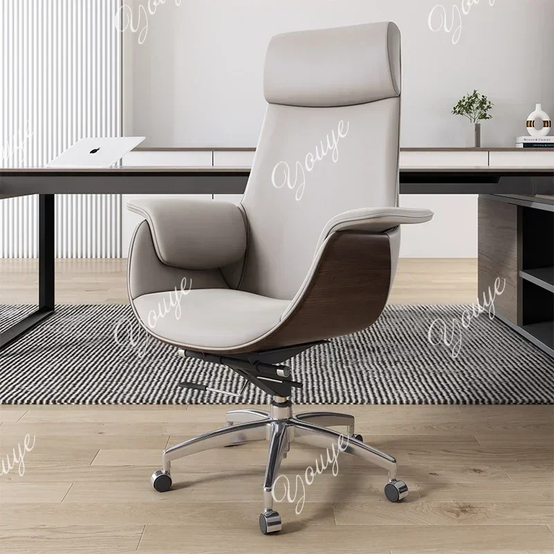 

L-J Boss Офисное кресло для учебы Компьютерное современное простое поворотное скандинавское кресло на колесах Кожаная спинка с подъемной спинкой Silla Oficina Мебель