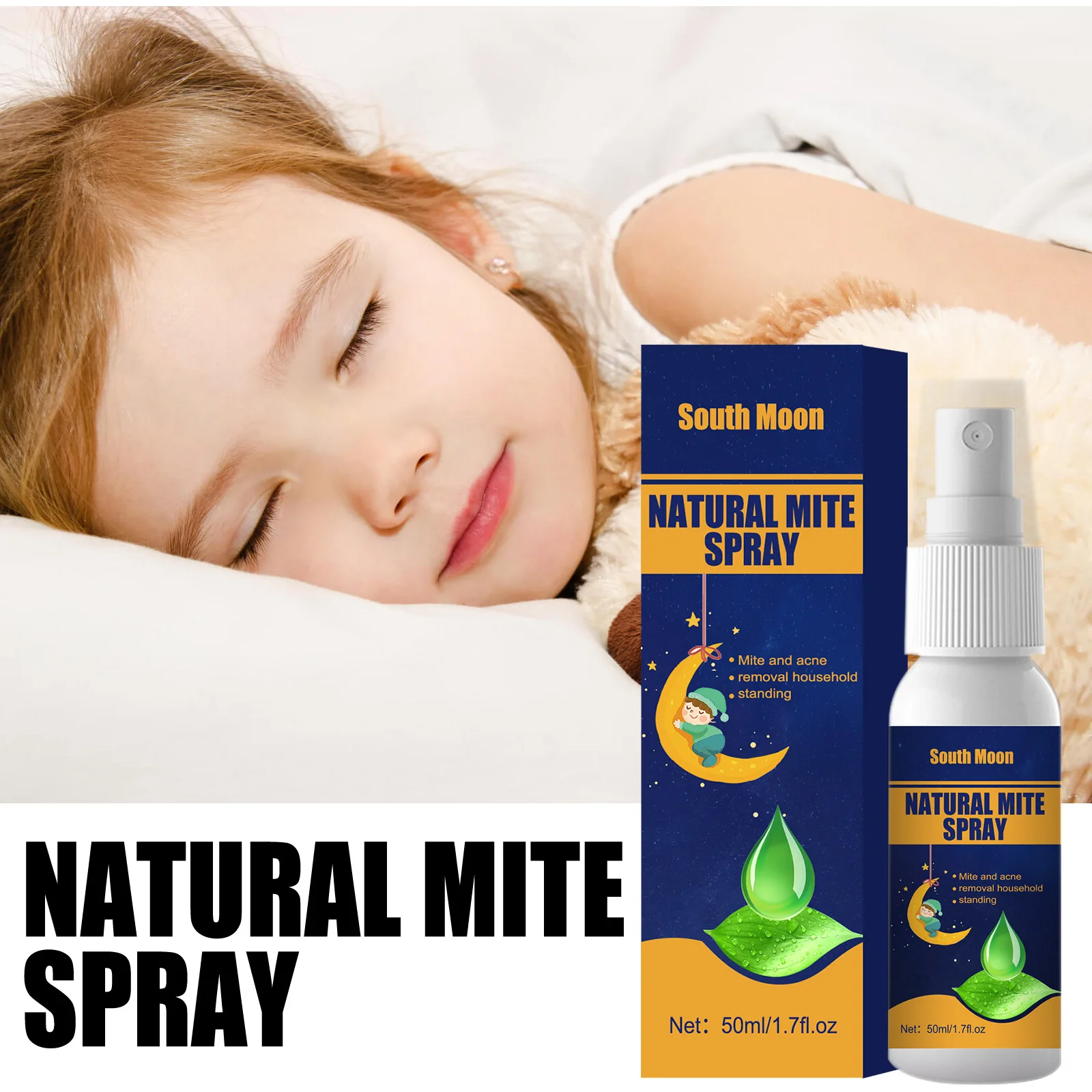 Dust Mite Killing Spray Removal Mite Indoor Clean Mite Exterminating Bedbug Killer Mite Removal Spray Pet Cleaner for Home Beds