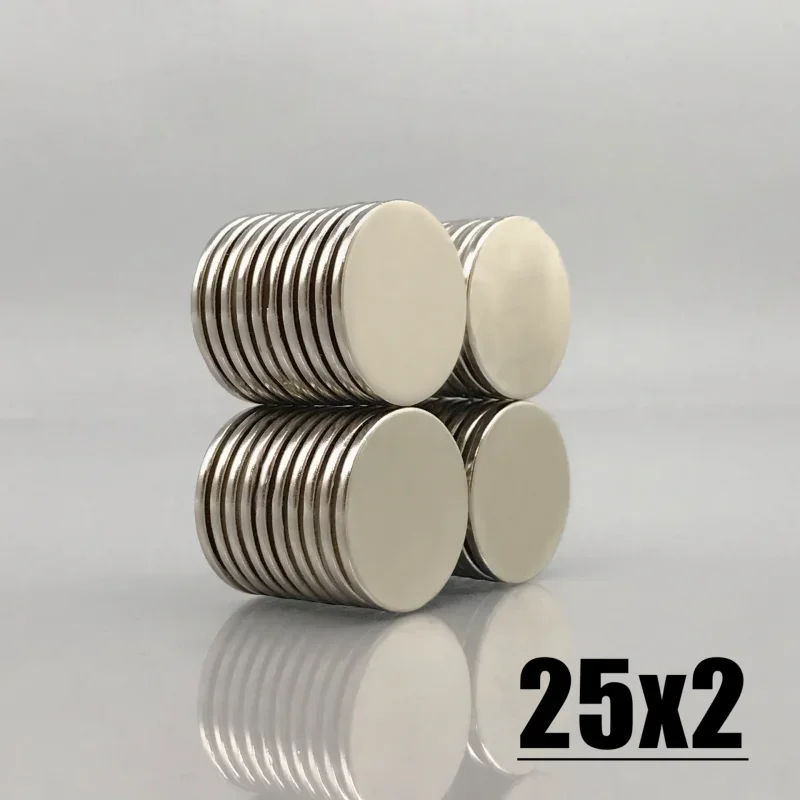 25x2mm Magnet 2-200pcs 25*2mm Magnet Accessory N35 NdfeB Neodymium Permanent Magnetic Imanes Magnet Fridge Magnets