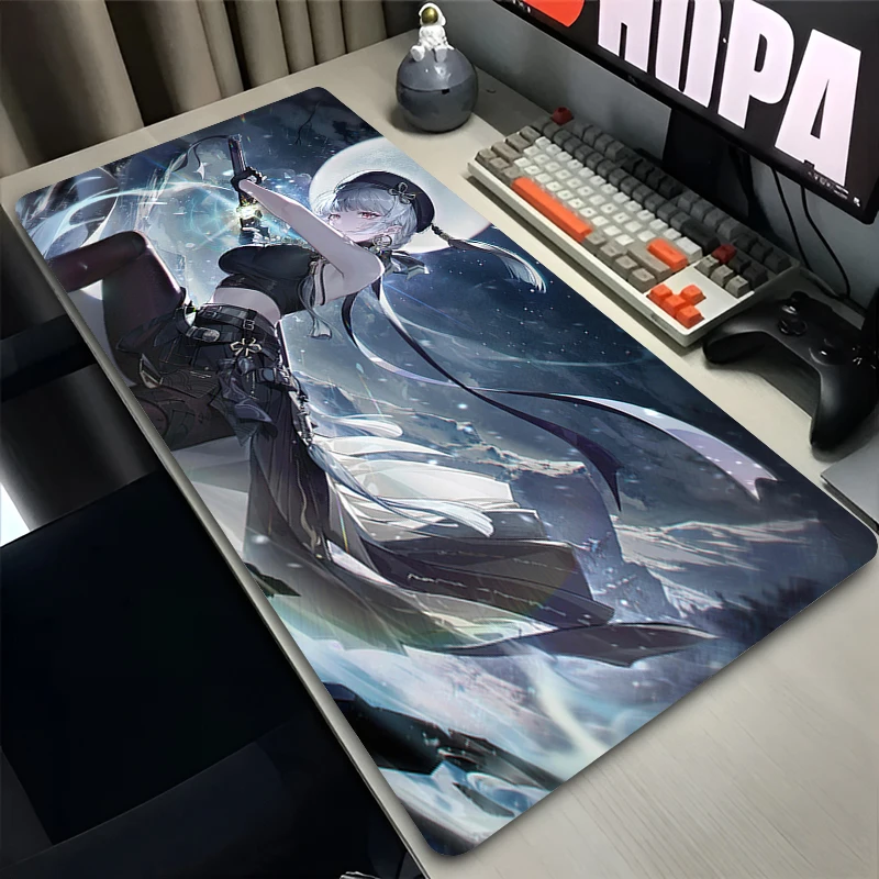 Mouse Pad Laptop Anime Extended Desktop Mat Computer Gamer Mousepad PC Gaming Accessories Keyboard Pad W-wuthering Waves Sanhua