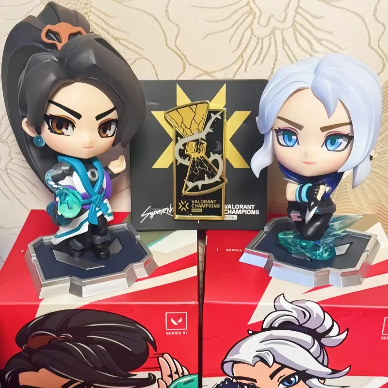 

VALORANT Q Version Anime Action Figures Set - Killjoy Cypher Jett Sage Collectible Models for Game Fans Decor And Gift