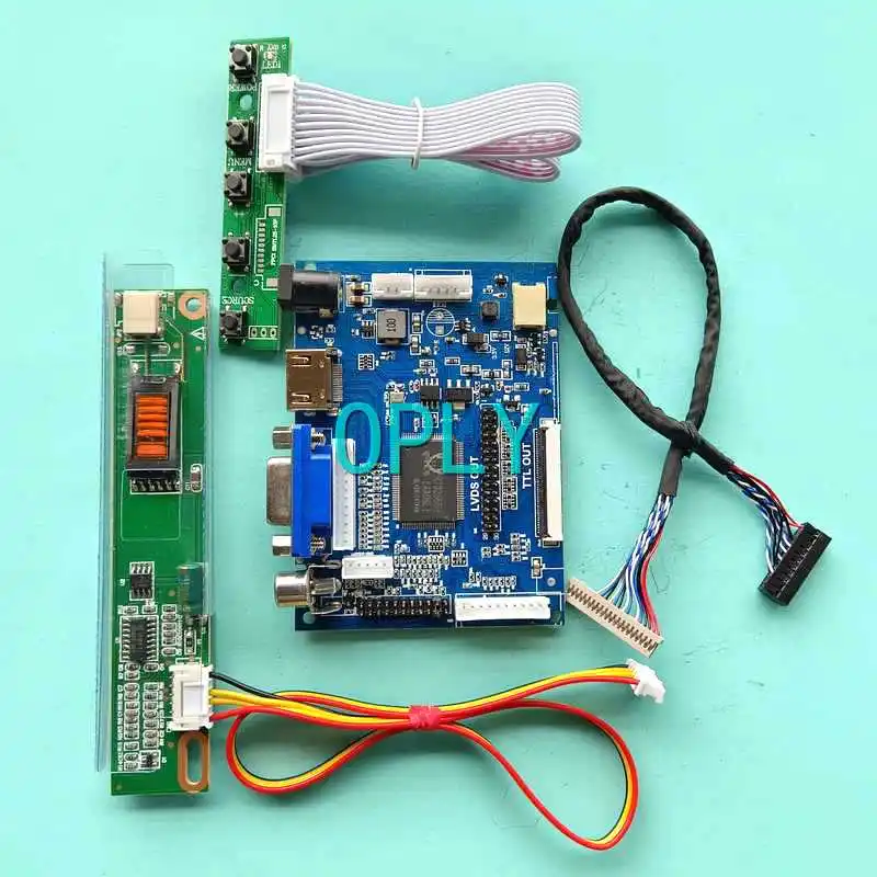 

LCD Display Screen Controller Drive Board Fit LC121S1 LP121SA 800*600 12.1" HDMI-Compatible AV VGA 1CCFL DIY Kit 20 Pin LVDS