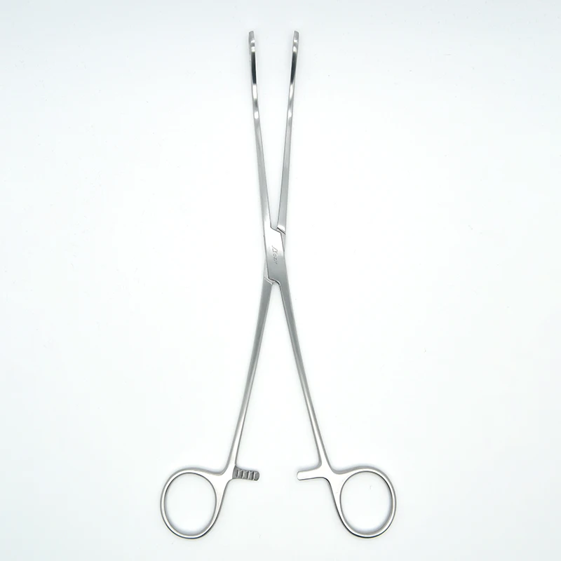 Fórceps para cirurgia geral, Fórceps para segurar fórceps, Curvo, Reto, Serrilhado, Cirurgia Médica, 25cm