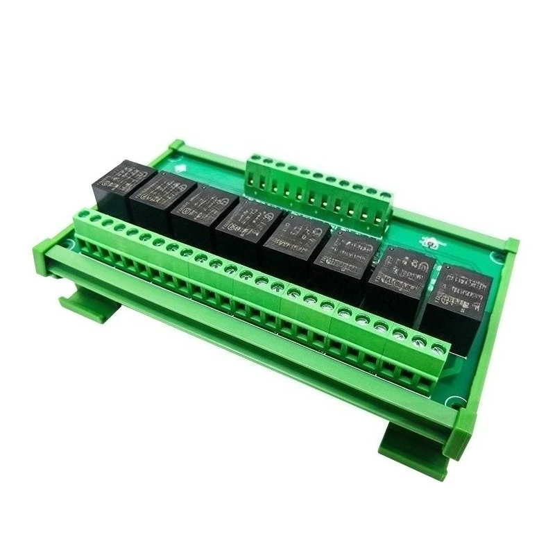 For 8 channels 5V/12V/24V high and low level optocoupler isolation relay control module MCU PLC amplifier board