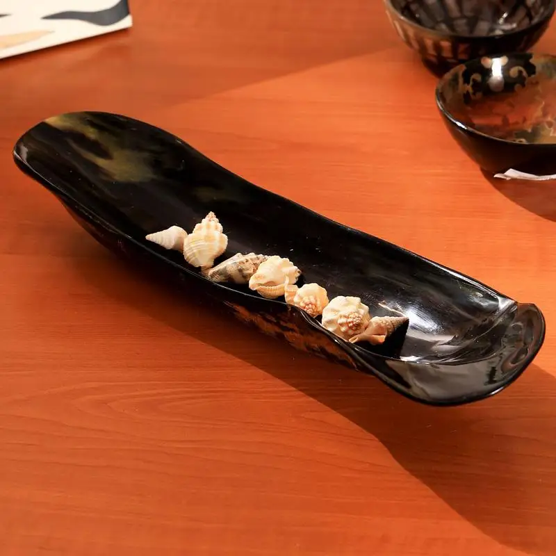 

Mixed Horn Decorative Tray - Handmade Nature-Inspired Design