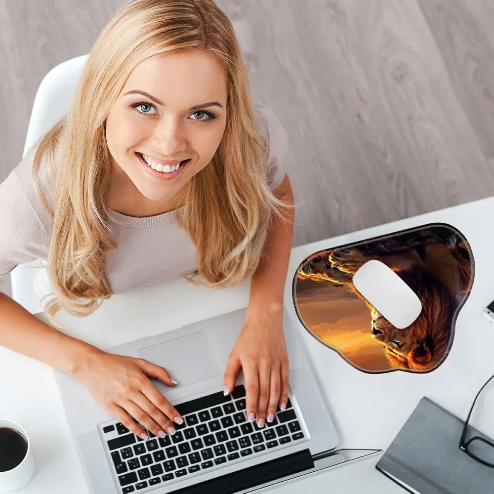 사무실, 가정, 게이머 및 노트북 책상용으로 적합한 가장자리가 꿰매인 대형 미끄럼 방지 구름 패턴 마우스 패드