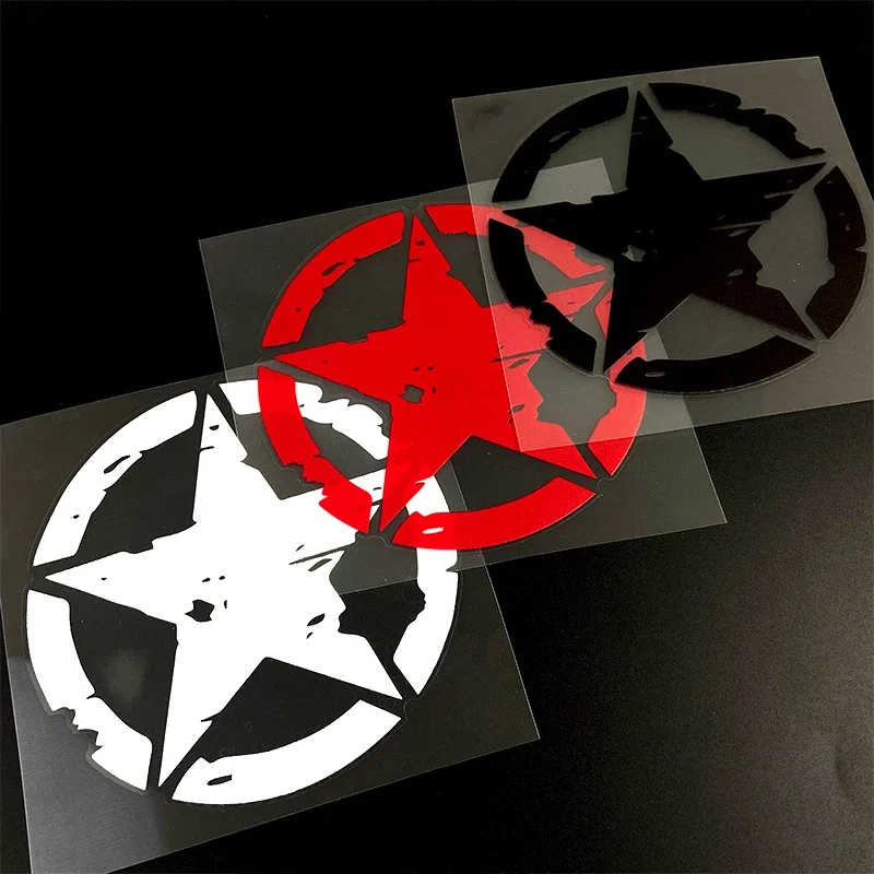 1PC Five-pointed Star Motorcycle Stickers Waterproof Motorbike Fuel Tank Fender Helmet Fairing Decor Motocross Logo Vinyl Decals