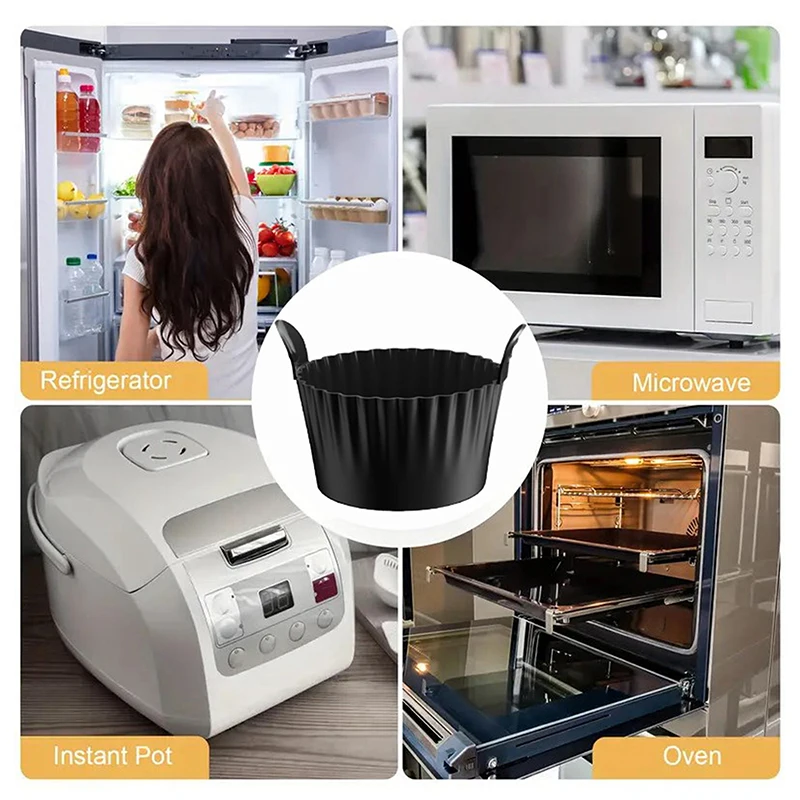 4Pcs Air Fryer Silicone Egg Poacher Cups Silicone Egg Cooker Mold Baking Custard Tart Pie Desserts Egg Poaching Maker