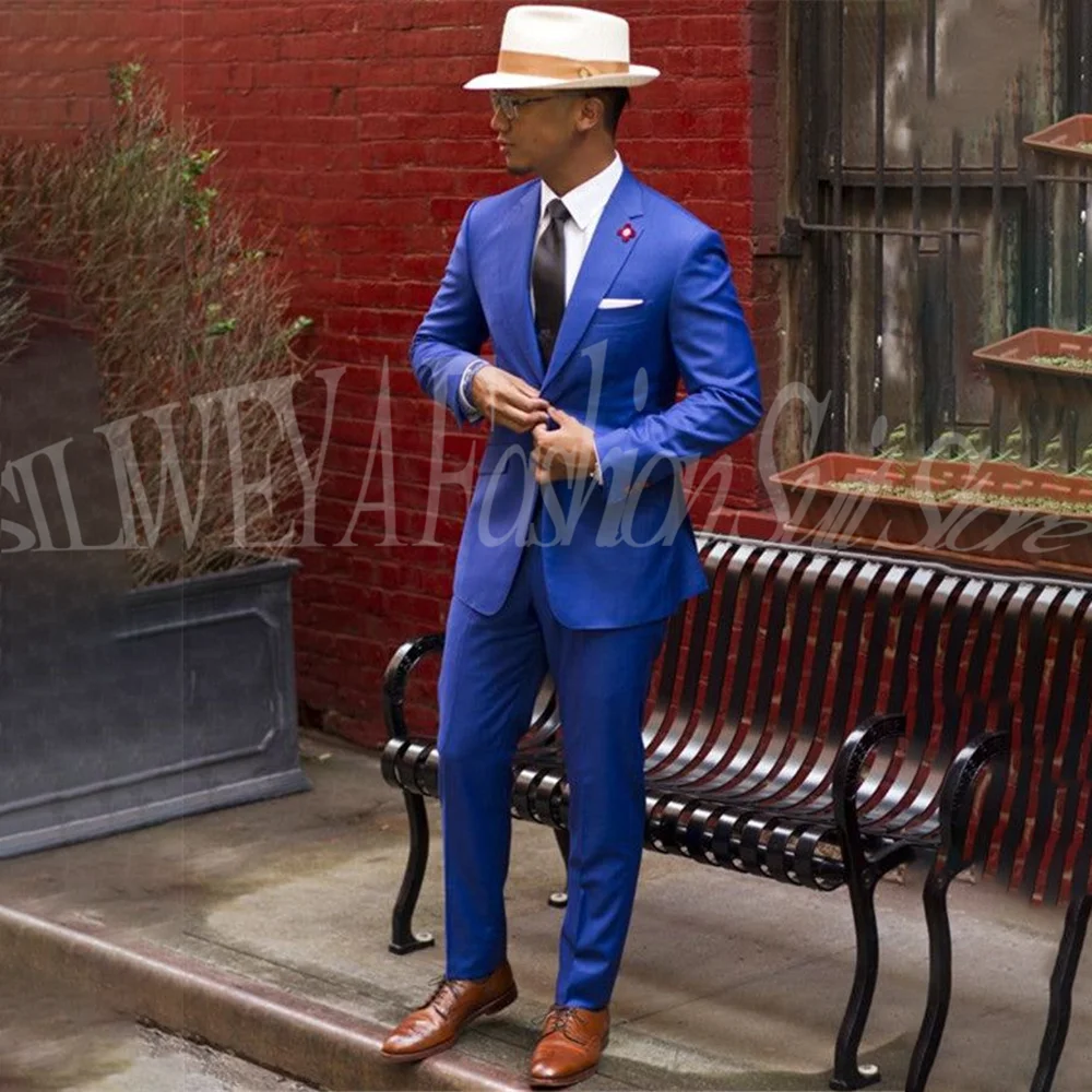 

Мужской костюм, комплект из двух предметов, куртка, брюки, деловое повседневное вечернее платье, элитная мужская одежда для случая, Terno Masculino Completo