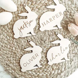 custom rabbit Bunny happy Easter party Egg Hunt basket Bucket bag Name Tag children kid boy girl gift sign Farmhouse decoration