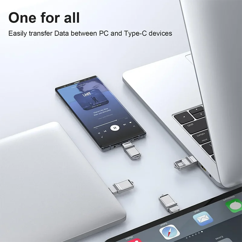 Lenovo High Speed USB Flash Drive Metal Pendrive 512GB 256GB 128GB Portable Waterproof Memory Storage Stick U Disk Network Card