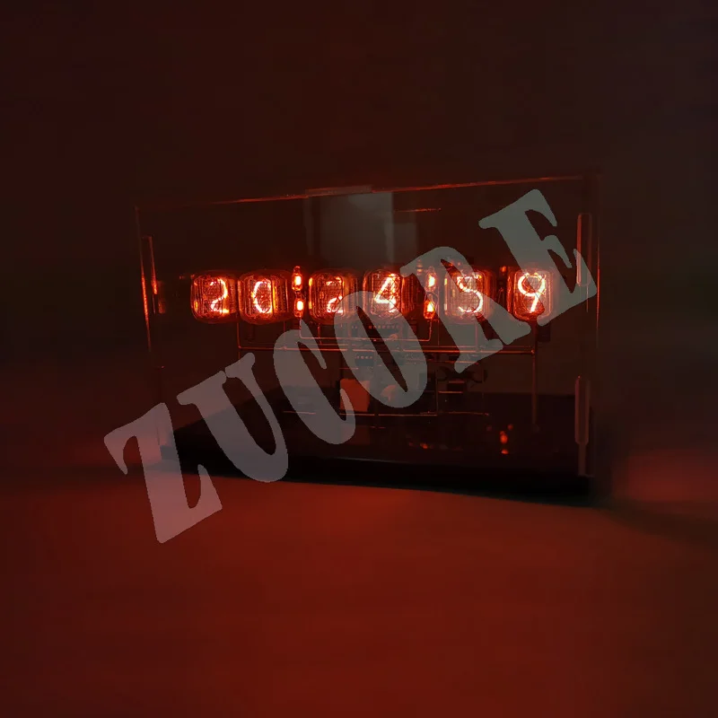 Orologio a tubo incandescente IN12 Set di orologi da capannone fatti a mano con orologio da tavolo retrò punk da regalo a 6 bit