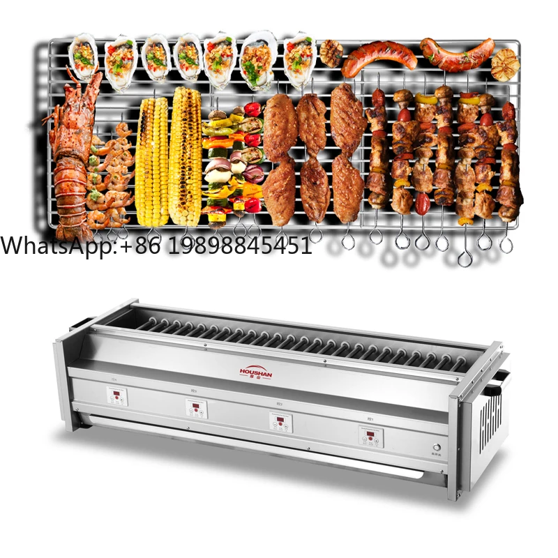 

Custom Big Large Size Electric Barbecue Grills Smokeless Rotisserie Kebab Wholesale