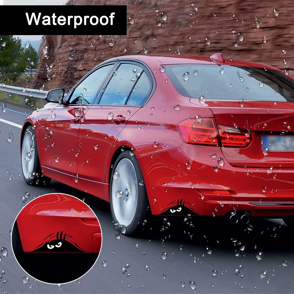 تطل الوحش عيون مخيفة سيارة ملصق تطل قزم ملصق حائط من الفينيل غاضب يبصر عيون الشيطان ملصق لسيارة دراجة نارية الديكور #3