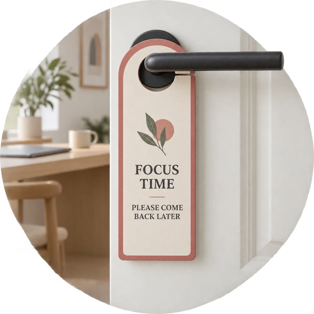Custom Door Handle Hanger Double Sided Personalized Room Sign for Hotel Bedroom Nursery Office Home Warm Welcome Message Decor