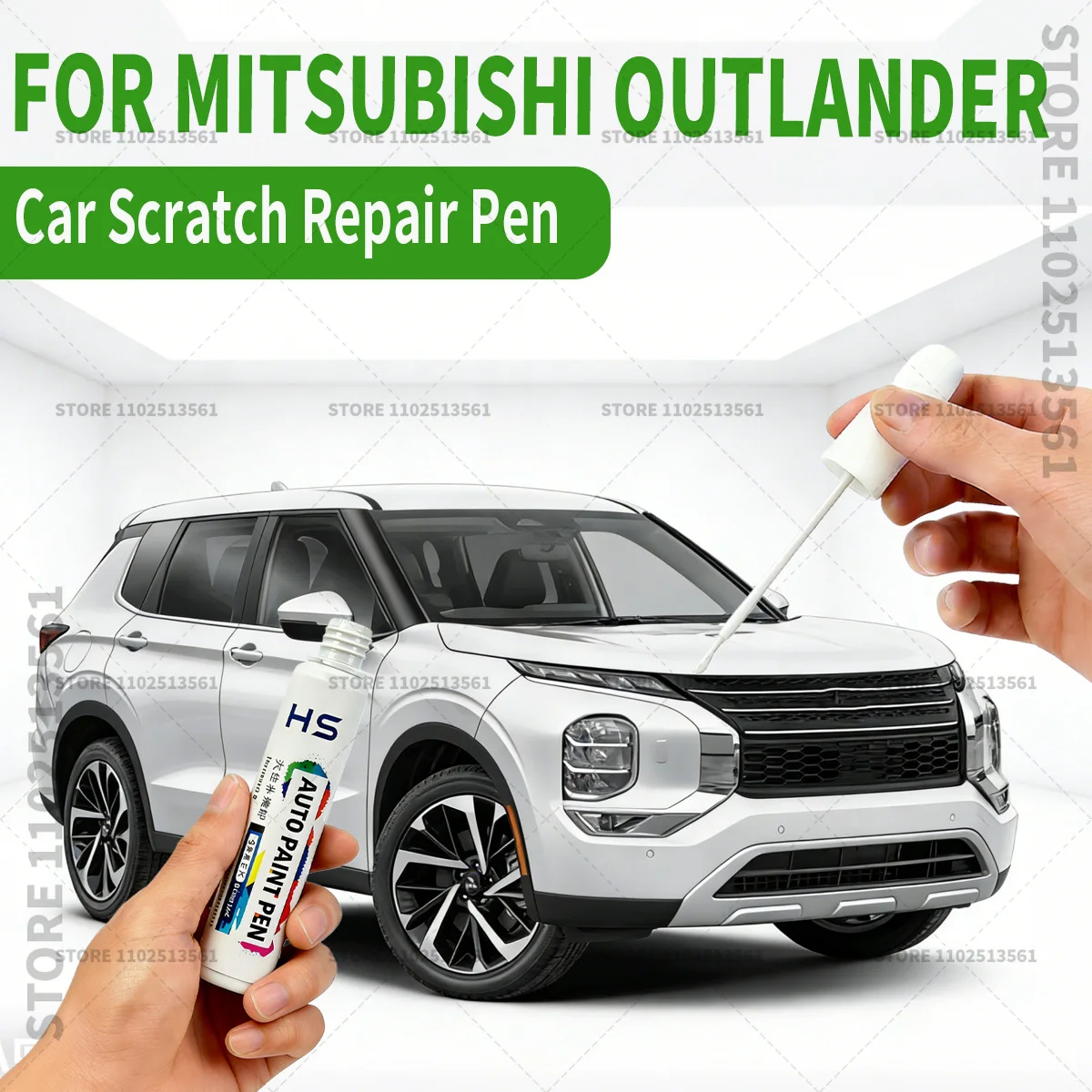 

Ручка-корректор для ремонта лакокрасочного покрытия автомобиля Mitsubishi Outlander 2001-2025 гг., средство для удаления царапин, аксессуары для авто, цвета: белый W17, черный, красный, серый