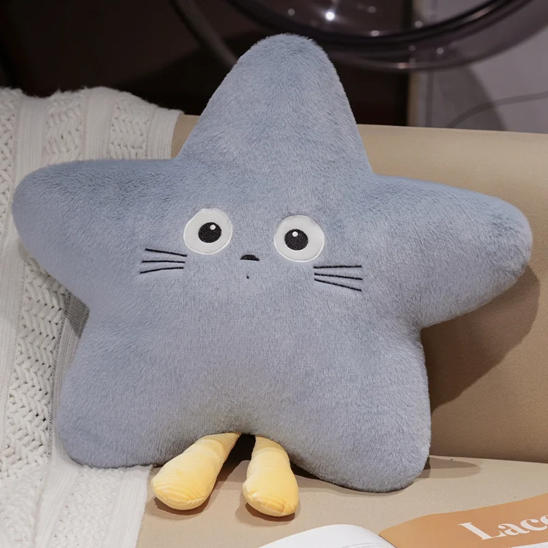 Criativo e bonito cinco pontas estrela travesseiro cinco pontas estrela boneca escritório naping travesseiro sofá almofada decoração para casa nascimento
