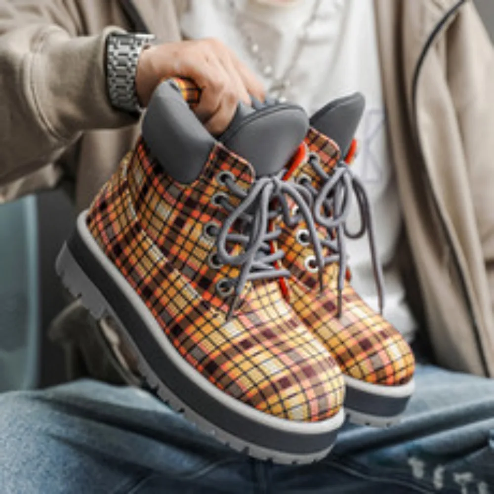 

Shoes Female New Cross-tied Women's Boots Fashion Printing Modern Boots Women High Quality Mid-Calf Shoes Female Zapatos