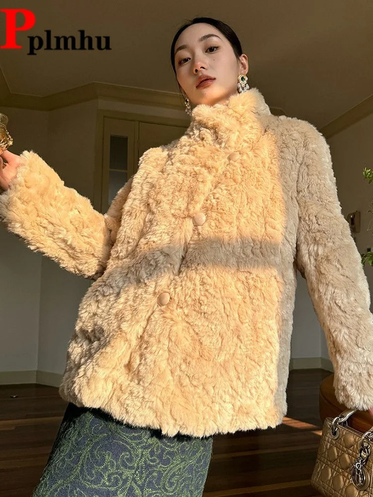 

Мешковатые утепленные пальто с мехом, куртки с теплым воротником-стойкой, модные короткие новые Chaquetas, женские повседневные зимние свободные куртки на пуговицах