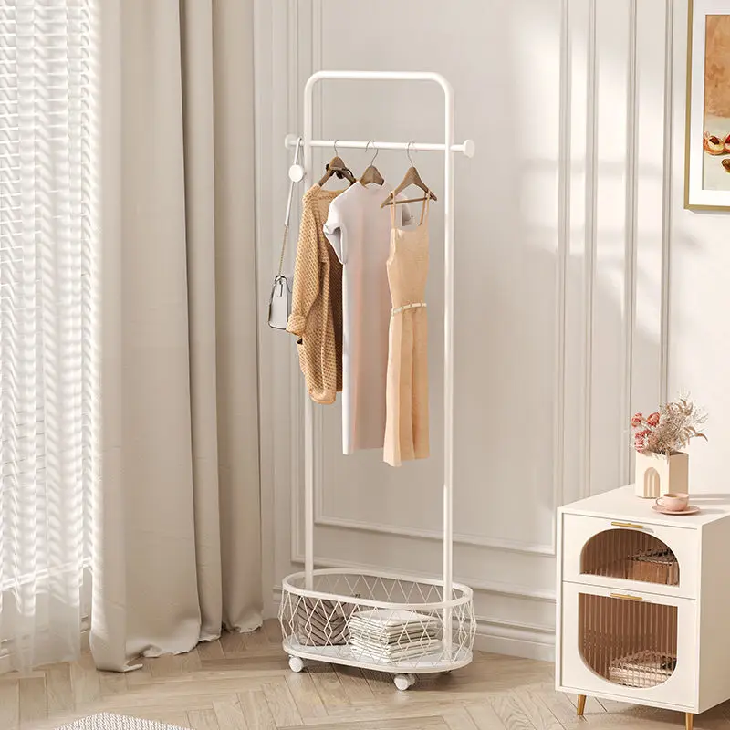 Nordic Cream Windbreaker Rack, Floor Standing, Bedroom, Household Clothes Hook, Wall Hanging, Floor Hanging Clothes Rack