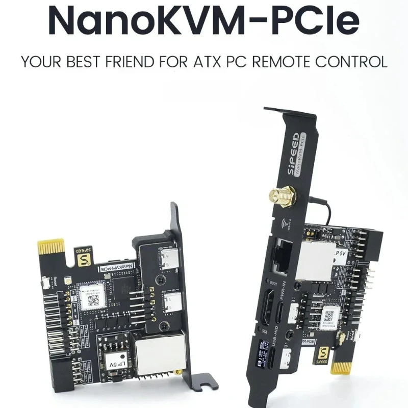NanoKVM PCIe Sipeed Remote Control / Power / Desktop Maintenance Server UART HDMI USB RISC-V NanoKVM-PCIe For PiKVM