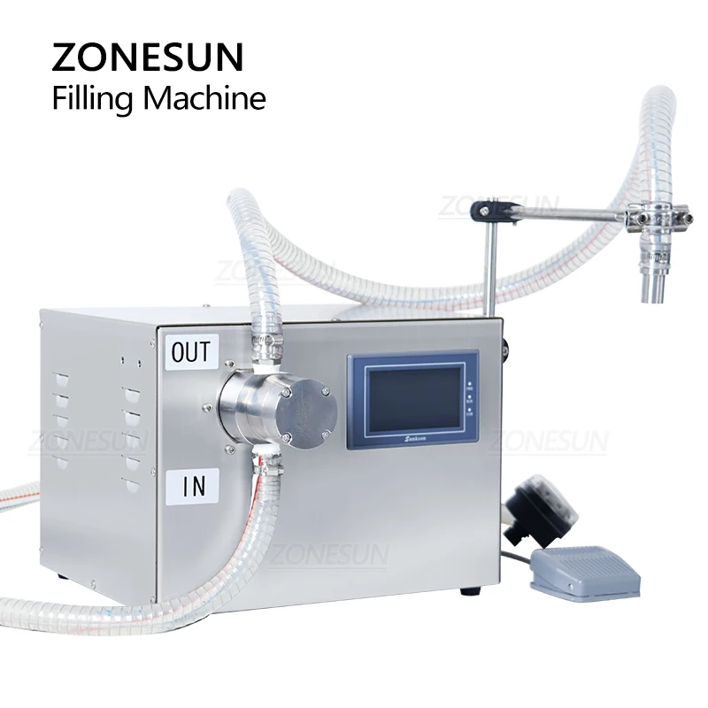 ZONESUN ZS-G25A ของเหลวบรรจุเครื่องปั๊มแม่เหล็กการกัดกร่อนของเหลวอัตราการไหลสูงขวดบาร์เรลผงซักฟอกเครื่องดื่มแชมพู