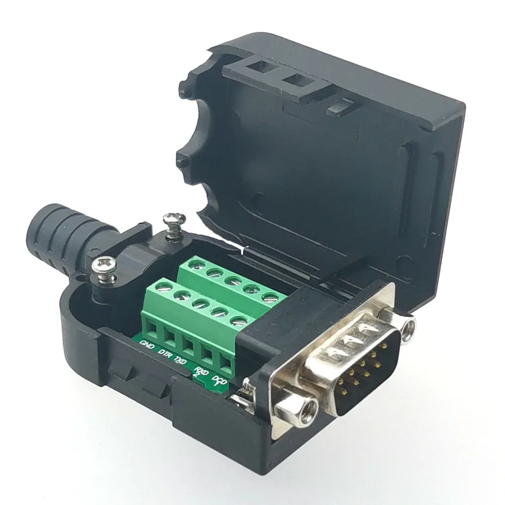 DB9 Stecker RS232 Stecker Buchse 9-polig RS485-Breakout-Klemmen COM Steckverb DB9 Stecker RS232 Stecker Buchse 9-polig RS485-Breakout-Klemmen COM Steckverb