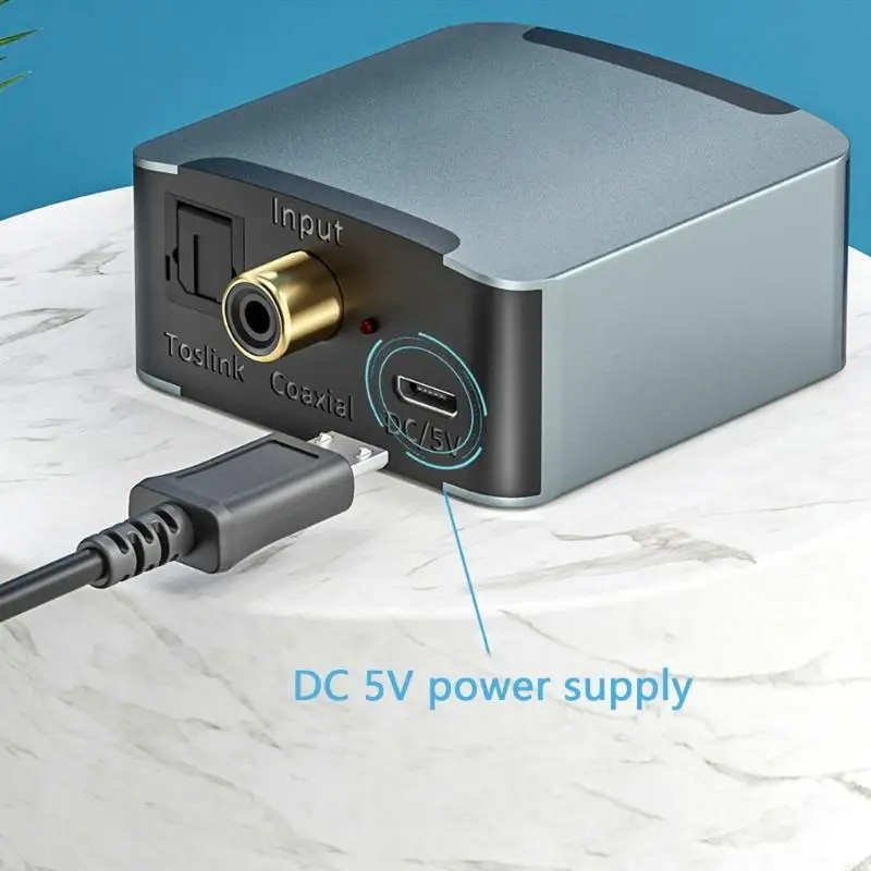 Upgraded Sound Decoding Digital To Analog Sound Converter Optical Fiber To Analog Sound Line for Home Office 896C