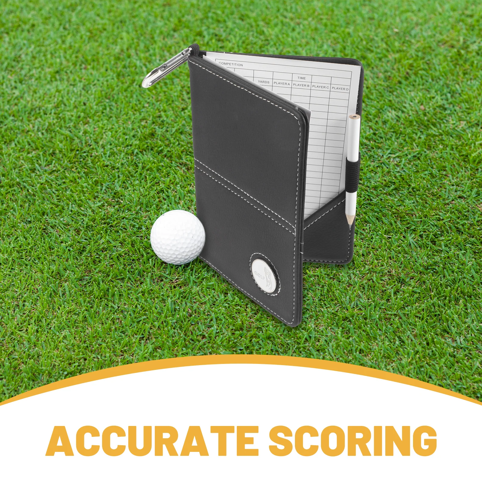 Golfscoreboek Golfs Scorekaartenhouder Lichtgewicht Stijlvolle draagbare notebook Golfaccessoires