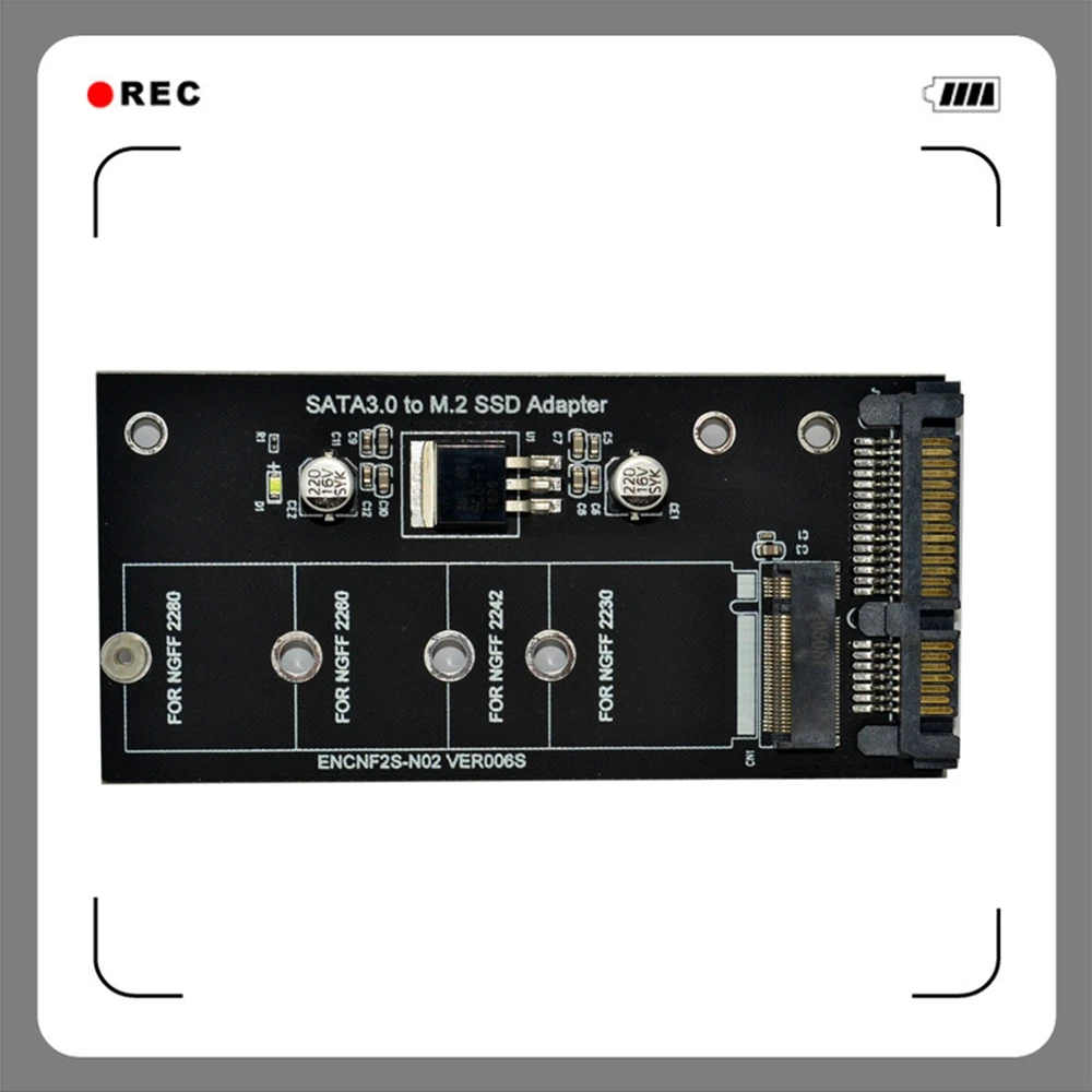 M2 NGFF SSD para SATA 3.0 2.5 e Rdquo, M.2 SSD Adaptador Conversor Riser Card para PC Laptop Adicionar no Cartão Até 6 Gps