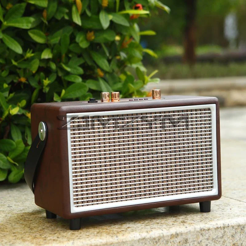 Wooden Retro Wireless Bluetooth Speaker Outdoor Portable Stereophony Family Party Karaoke Subwoofer