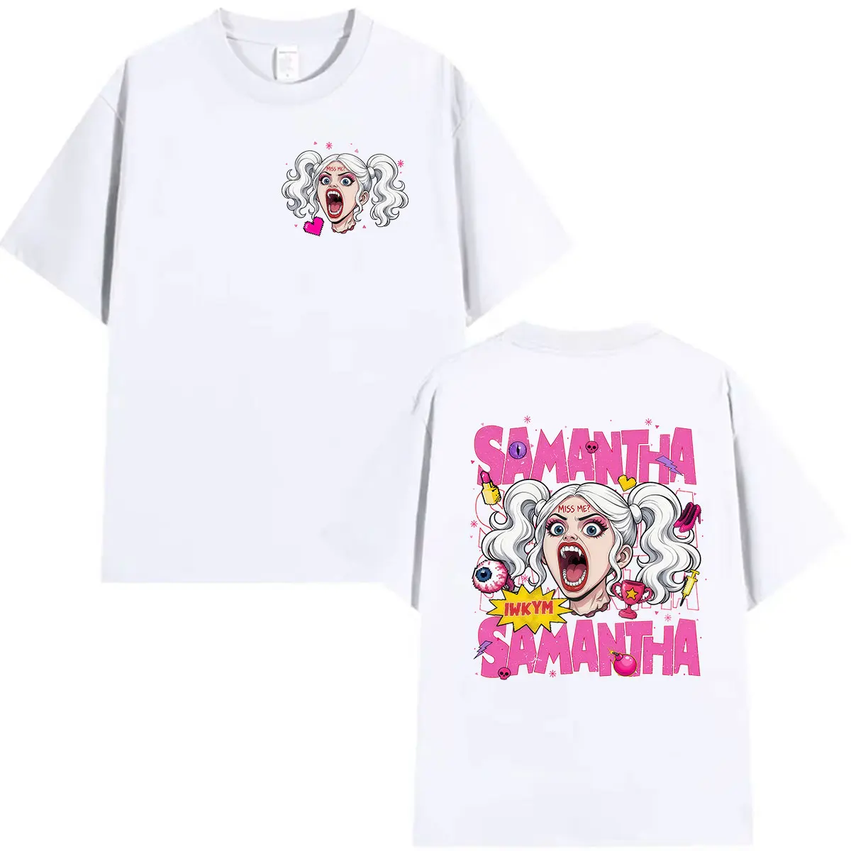 Hot Game Dungeon Crawler Carl Samantha IWKYM T Shirt Men Women Vintage Oversized Fashion T-shirt Summer High Quality Cotton Tees
