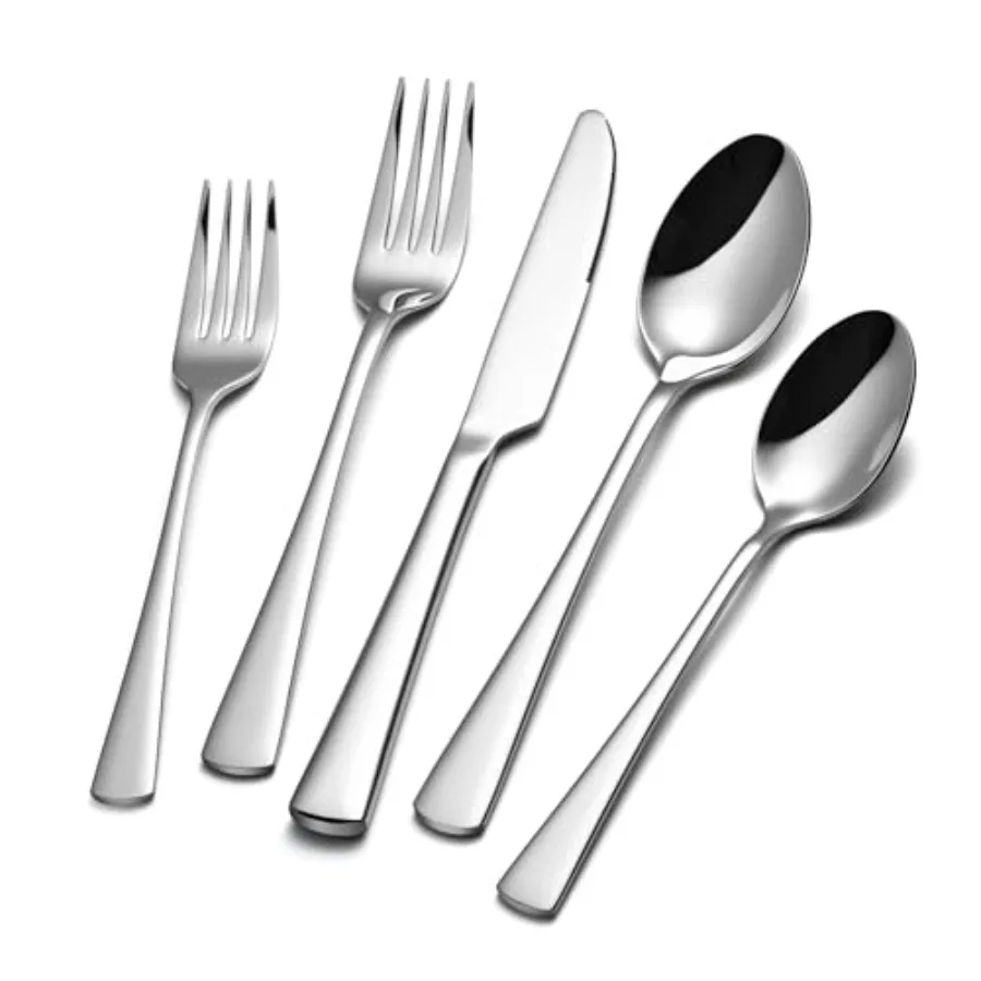 

Silverware Set for 8 40-Piece Forged 18/10 Stainless Steel Flatware Set Mirror Finish Cutlery Set Dishwasher Safe for Home Rest
