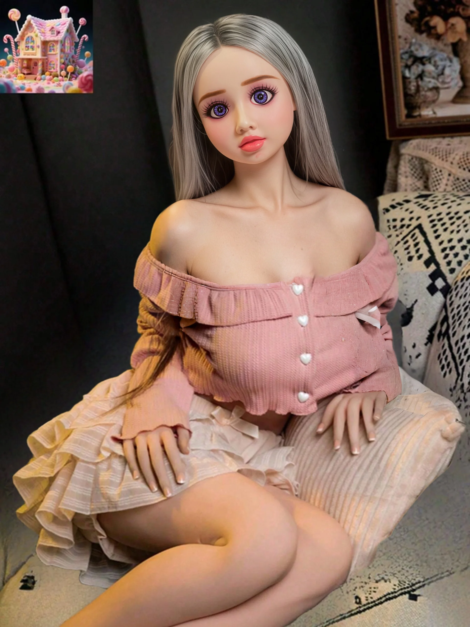 Anime Cosplay 70cm/100cm TPE Small Realistic Silicone Mini Doll Soft Anime Action Figure Doll Soft Real Skin Touch Feeling