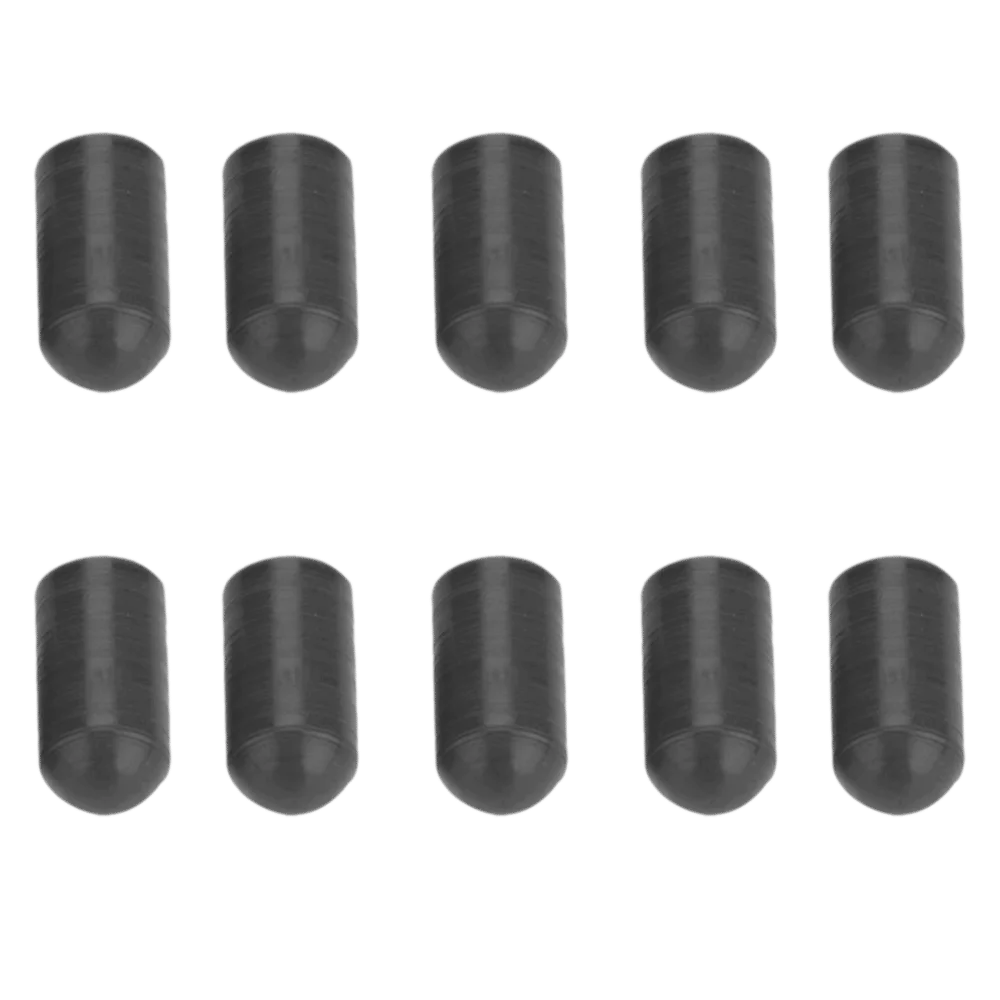 10 Pcs Silicone ​Drumstick Silent Practice Tips​ ​Elastic Black ​Drum Stick Maintenance ​Quiet Practice​
