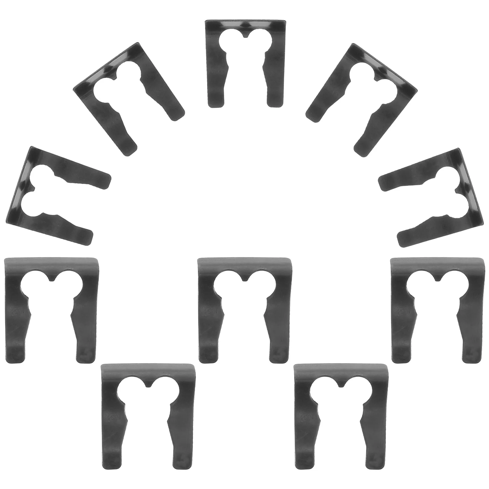 

10Pcs Iron Brake Hose Clips -Shape Retainer for Vehicle Brake Line Cable Clamp Automotive Fasteners Repair Kit