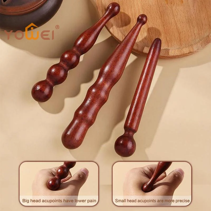 Latest Wooden Acupoint Stick Foot Head Body Massage Stick Meridian Massage Beauty Accessories Acupoint Massage Tool