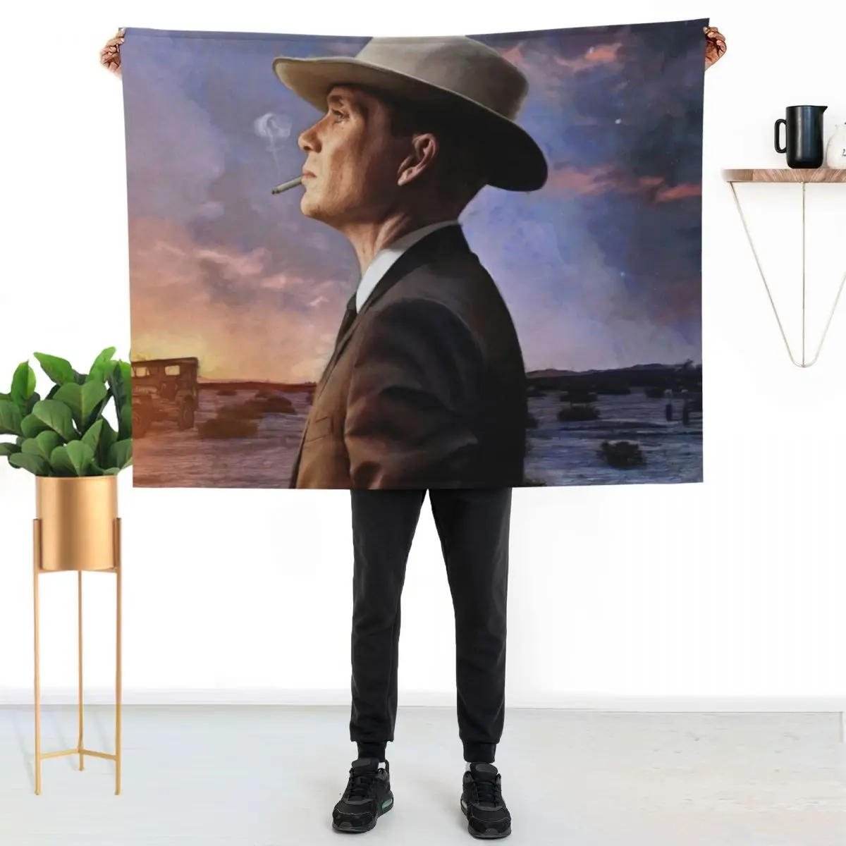 Oppenheimer (2023) Cillian Murphy Throw Blanket Soft Plush Blanket as Housewarming Gift