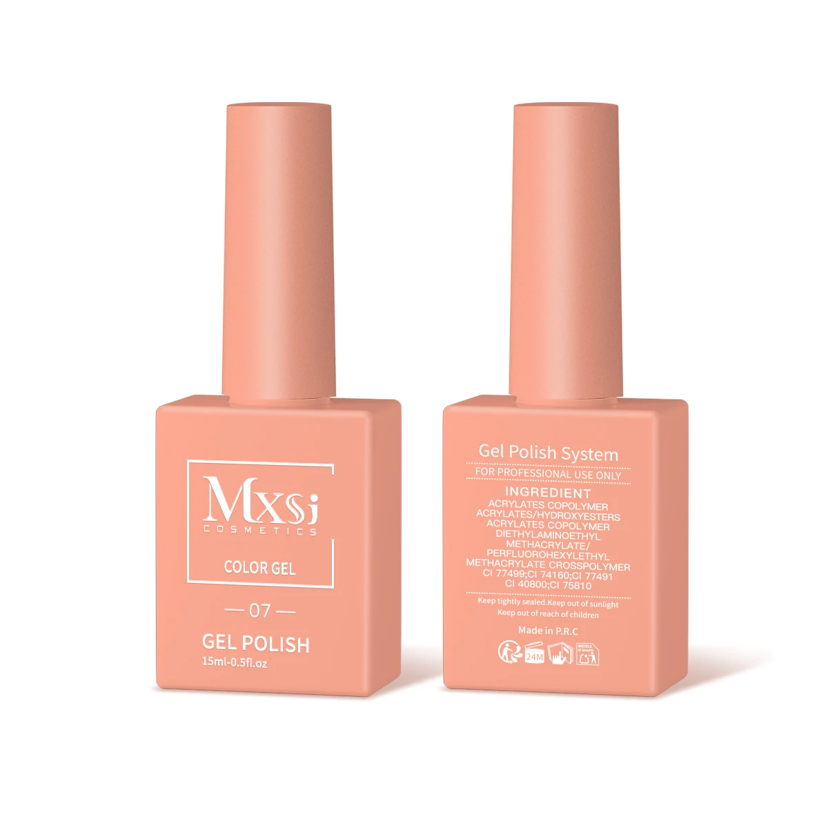 Mxsi 15ml Gel Nail Polish Neon Brown Royal Blue Red Green Pastal Nude Nail Art Varnish Gel Lacquer Top Coat UV Gel Nail Not Set