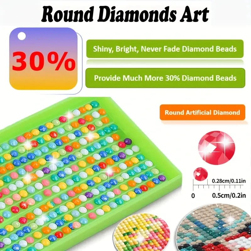 QW016DIY Diamond Painting Kit Landscape Waterfall Full-circle Diamond Embroidery Cross-stitch Home Decoration @ @ 30 * 40cm