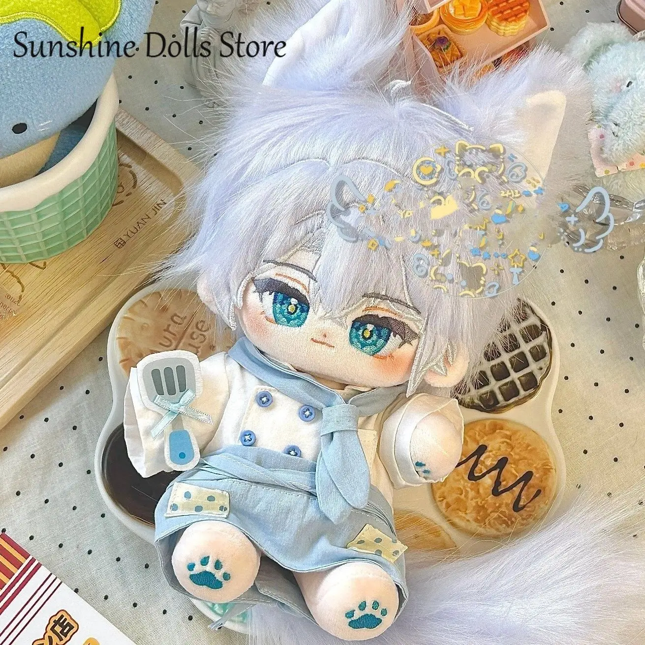 Phainon Game Honkai: ستار السكك الحديدية أنيمي القطن دمية الجسم الوحش آذان مع الهيكل العظمي فستان بلوشي دمى أشكال هدية 20 سنتيمتر