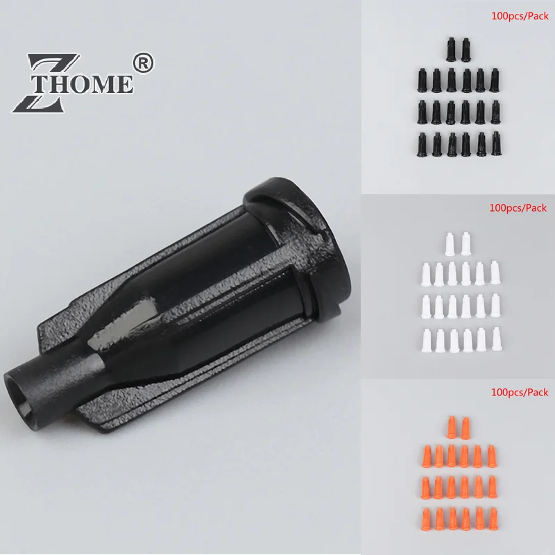 

100Pcs Plastic Syringe Tips Caps Injector Dispenser Dispensing Needle Sealing Plug Standard Syringe Luer Stop Caps Supplies